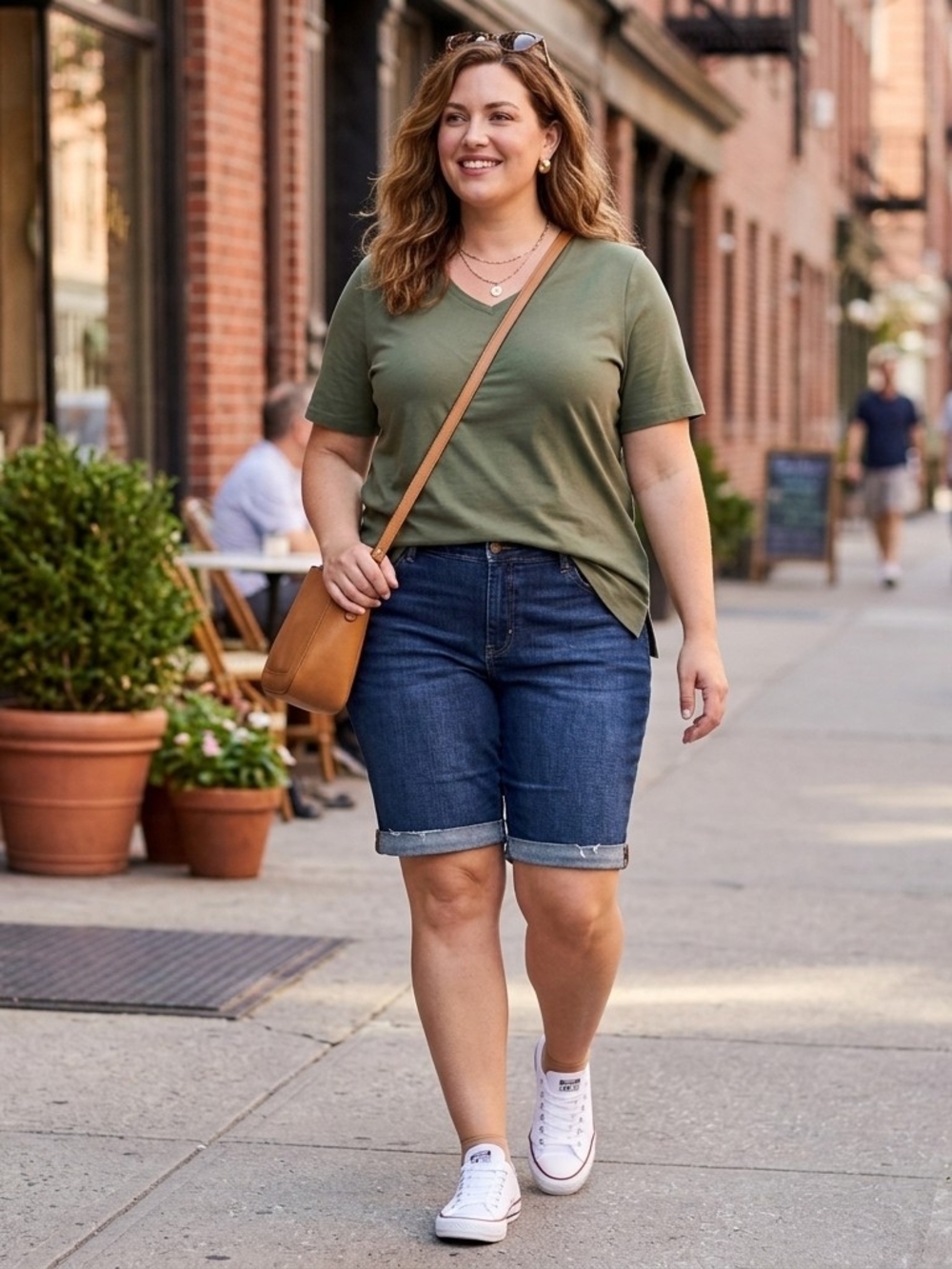 Talbots Tge Talbots Tee Olive V-Neck Tee Size 1X